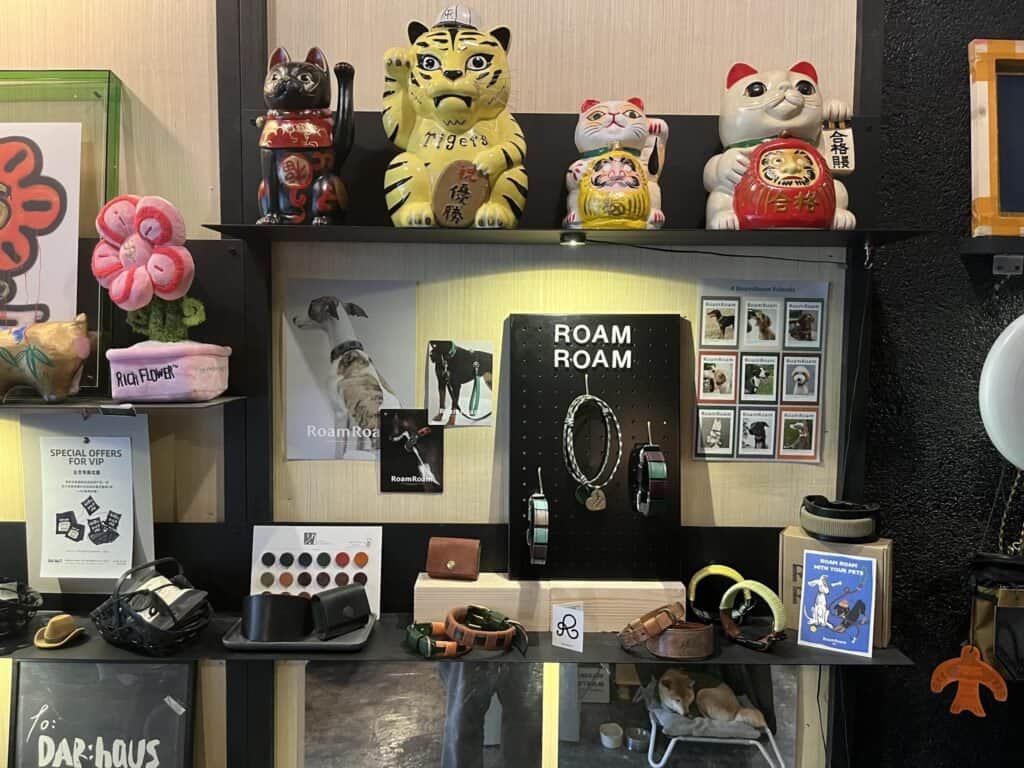 DAB haus, shelves, products, shop, crafted goods, jewlery